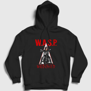 Wild Child Wasp Kapşonlu Sweatshirt siyah