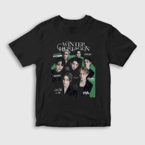 Winter Heptagon K-Pop Got7 Çocuk Tişört siyah