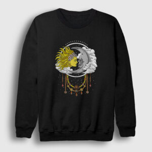 Witchcraft Sun Moon Güneş Ay Sweatshirt siyah