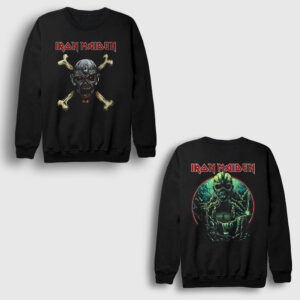 Wizard Metal Iron Maiden Sırt Baskılı Sweatshirt siyah