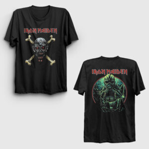 Wizard Metal Iron Maiden Sırt Baskılı Tişört siyah