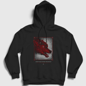 Wolf Der Weg Einer Freiheit Kapşonlu Sweatshirt siyah