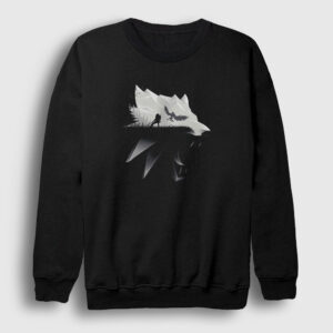 Wolf Dizi Witcher Sweatshirt siyah