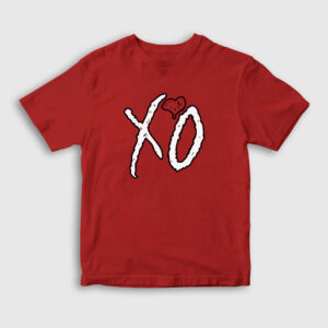 Xo The Weeknd Çocuk Tişört kırmızı