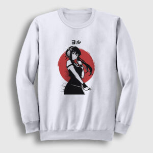 Yor Forger Anime Spy X Family Sweatshirt beyaz