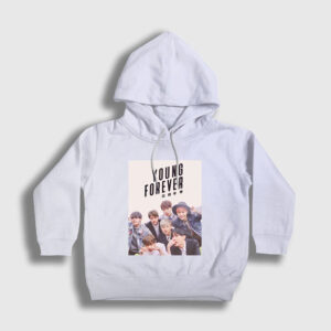 Young Forever K-Pop Monsta X Çocuk Kapşonlu Sweatshirt beyaz