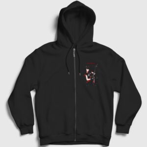 Yuimetal Metal Babymetal Fermuarlı Kapşonlu Sweatshirt Siyah