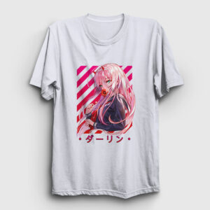 Zero Two V2 Darling In The Franxx Tişört beyaz